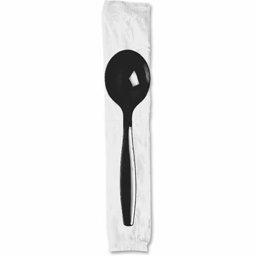 Dixie Heavyweight Polystyrene Dinner Spoons, Black, 8.3", 1000/CT
