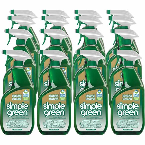 Simple Green Multipurpose Cleaner and Degreaser, Concentrate, Spray, 24 fl oz, Original Scent, Green, Non-Abrasive, Non-Flammable, 12/CT