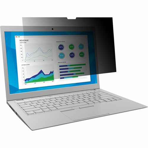 3M Privacy Filter Black, Matte - For 15.6" Widescreen LCD 2 in 1 Notebook - 16:9 - Scratch Resistant, Fingerprint Resistant, Dust Resistant - Anti-glare - 1 Each