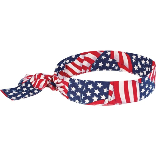 Ergodyne Evaporating Cooling Bandana - Red, White, Blue