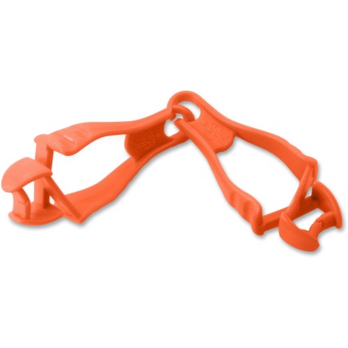 Ergodyne Squids Security Clip, Detachable Breakaway Glove Grabber, Non-Conductive Copolymer, 1/2" Jaw, 26 lb Strength, Orange