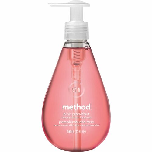 Method Gel Hand Soap, Pink Grapefruit, 12 fl oz Pump Bottle, Triclosan-Free, Biodegradable