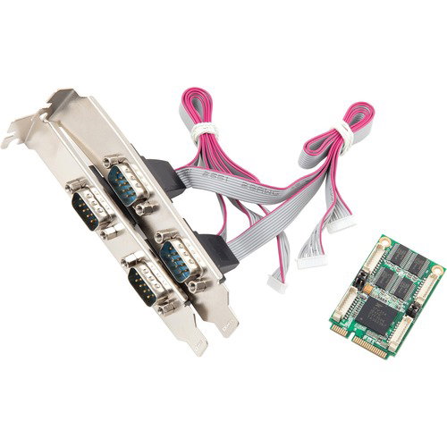 IO Crest 4-Port Serial Mini PCI-E Controller Card - Plug-in Module - Mini PCI Express - PC - 4 x Number of Serial Ports Internal