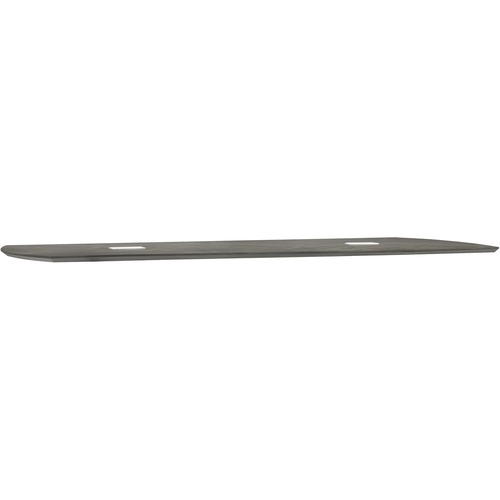Mayline Gray Laminate Medina Conference Tabletop - Beveled Edge - Finish: Gray Steel Laminate, Silver - Stain Resistant, Water Resistant, Abrasion Resistant, Grommet, Durable - For Conference Room