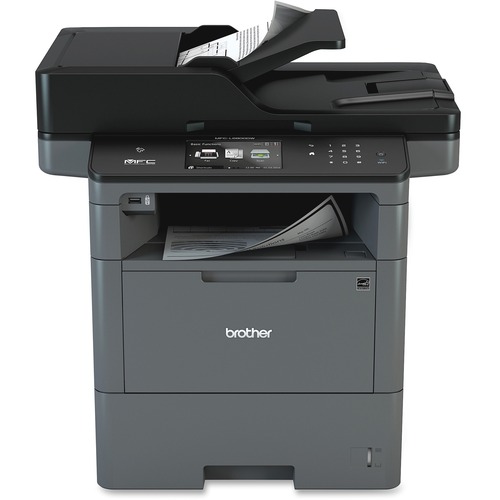 Brother MFC-L6800DW Wireless Laser Multifunction Printer - Monochrome - Copier/Fax/Printer/Scanner - 48 ppm Mono Print - 1200 x 1200 dpi Print - Automatic Duplex Print - Up to 125000 Pages Monthly - 570 sheets Input - Color Scanner - 1200 dpi Optical Scan
