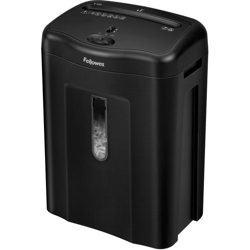 Fellowes Paper Shredder, Powershred, Cross-Cut, 11-Sheet, 9" Entry, 4.8 gal Bin, P-4, Black