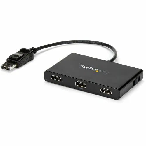StarTech.com DisplayPort to HDMI 3-Port MST Hub, 4K 30Hz, 3x HDMI Out, for DisplayPort 1.2, Black