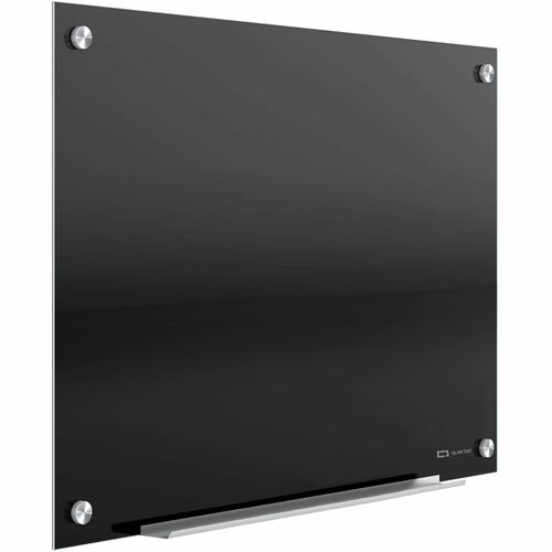 Quartet Infinity™ Glass Magnetic Dry-Erase Board - 96" (8 ft) Width x 48" (4 ft) Height - Black Tempered Glass Surface - Black Frame - Horizontal/Vertical - Magnetic - 1 Each