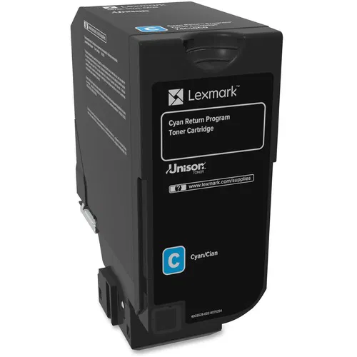Lexmark (74C10C0) Toner Cartridge, Unison, Cyan, 3,000 Page Yield, Return Program, for CX725/CS720/CS725 Printers