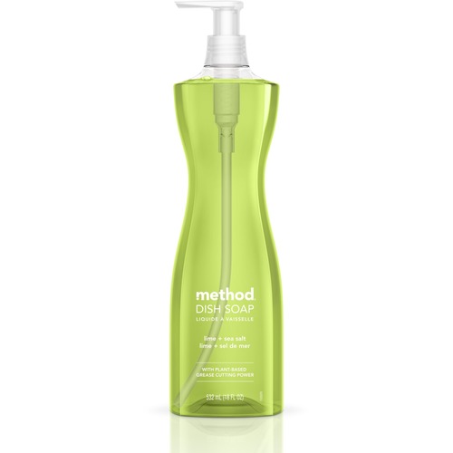 Method Dish Soap - 18 fl oz (0.6 quart) - Lime + Seasalt Scent - Light Willow Green - 1 Each
