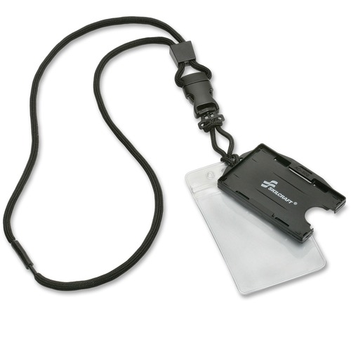 SKILCRAFT Flight Line Lanyards - 1 Dozen - 36" Length - Black - Nylon
