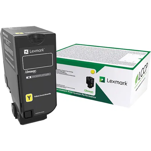 Lexmark (74C0HYG) Toner Cartridge, Unison, Yellow, High Yield, 12,000 Page Yield, for CS725de/CS725dte