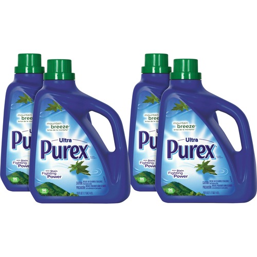 Purex Laundry Detergent, Ultra Concentrate Liquid, 149.8 fl oz (4.7 qt), Mountain Breeze Scent, 96 Loads, 4/CT