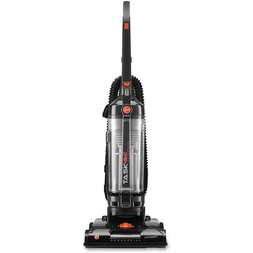 Hoover Upright Vacuum, Commercial, TaskVac, Bagless HEPA, 14" Cleaning Path, 1.13 gal, 35 ft Cord, Black