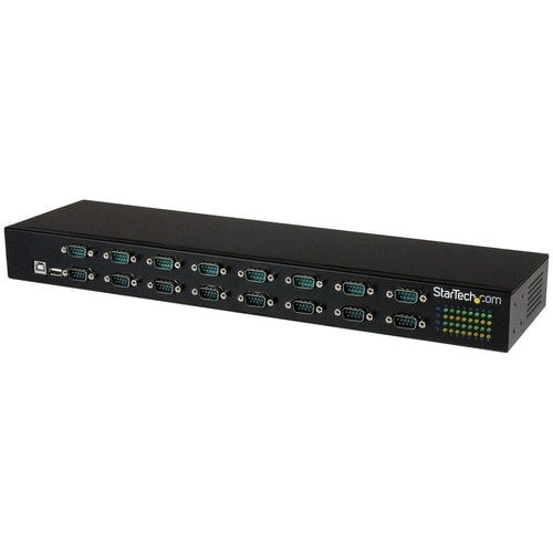 StarTech.com USB to Serial Hub - 16 Port - COM Port Retention - Rack Mount and Daisy Chainable - FTDI USB to RS232 Hub - Convert a USB port into 16 RS232 serial ports in an industrial rack-mountable chassis, and daisy chain multiple hubs for a scalable so