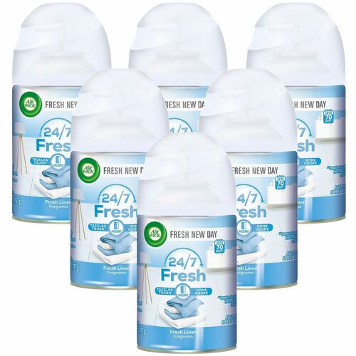 Air Wick Freshmatic Ultra Air Freshener Refill, Fresh Linen Scent, 5.9 oz, 60 Day, Essential Oils, 6/CT