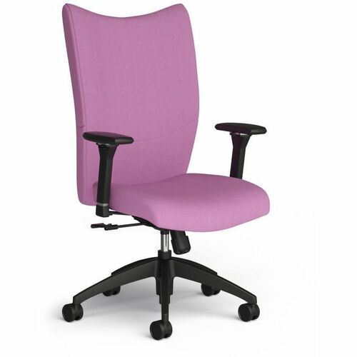9 to 5 Seating, Chair, Conference Room, Bristol High-Back, White Leather, 300 lb Capacity, Pneumatic Height, Tilt Control, 360-Degree Swivel