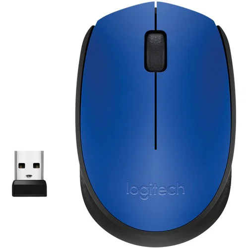 Logitech M170 Wireless Mouse - Optical - Wireless - Radio Frequency - Blue - USB 2.0 - 1000 dpi - Scroll Wheel - Symmetrical