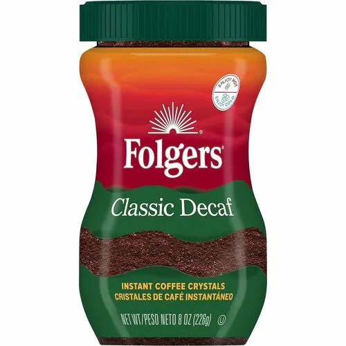 Folgers® Classic Instant Coffee Crystals - 8 oz - Decaffeinated - 1 Each