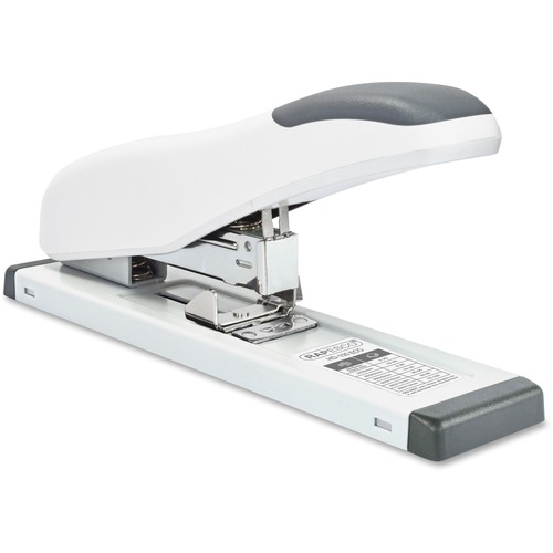 Rapesco Eco Heavy Duty Stapler, Half-Strip Top-Loading, 100-Sheet, 105-Staple, Rubber Grip, White, 75 Percent Recycled