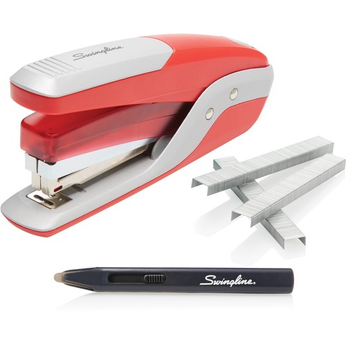 Swingline Quick Touch Desktop Stapler, Reduced Effort QuickLoad, 28-Sheet Capacity, Metal, Includes 5,000 Premium Staples, Remover