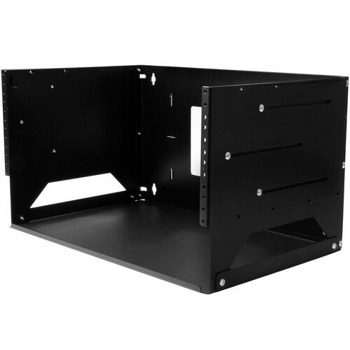 StarTech.com Wall-Mount Server Rack with Built-in Shelf - Solid Steel - 4U - For Server, LAN Switch, Patch Panel, A/V Equipment, Computer - 4U Rack Height x 17.80" Rack Width x 18" Rack Depth - Wall Mountable - Black - Steel - 75 lb Maximum Weight Capacit