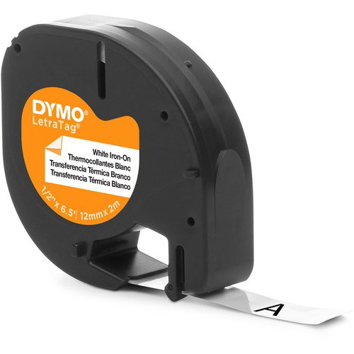 Dymo LetraTag 18771 Fabric Iron on Tape - 0.5" x 6.5' - 1 x Roll