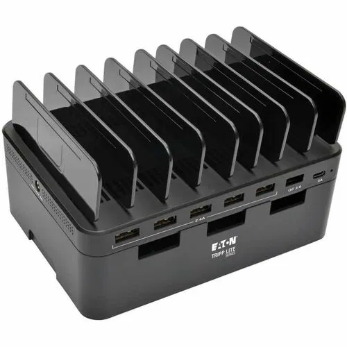 Tripp Lite AC Adapter, USB Charging Station, 7-Port USB-A, 5V 2.4A Per Port, 60W, Storage Compartment, Overcurrent Protection