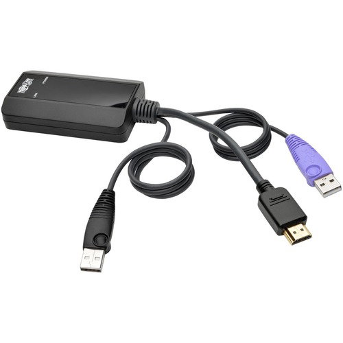 Tripp Lite HDMI USB Server Interface w/Virtual Media & CAC for B064 KVMs TAA - 1 Computer(s) - 164.04 ft Range - 1 x Network (RJ-45) x USB x HDMI - External