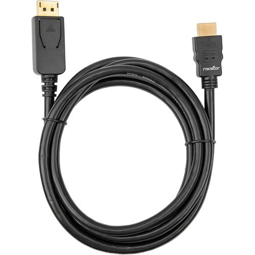 Rocstor Premium DisplayPort to HDMI Converter Cable - 6 ft - 4K - 1 Pack - For Notebook, Projector, Monitor, Ultrabook, TV, Audio/Video Device, Graphics Card, Desktop Computer - First End: 1 x DisplayPort Digital Audio/Video - Male - Second End: 1 x HDMI 