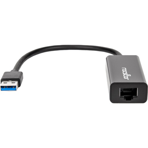 Rocstor Premium USB 3.0 to Gigabit Ethernet NIC Network Adapter - RJ45 10/100/1000 M/F - USB 3.0 - 1 x Network (RJ-45) - USB 3.0 - 1 Port(s) - Twisted Pair - 10/100/1000Base-T - Supports PXE Boot, Wake-On-Lan - Desktop ADAPTER USB 3.0 TO GIGABIT ENET M/F 