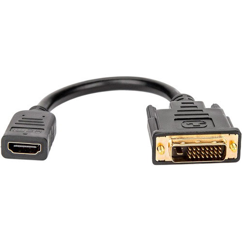 Rocstor HDMI to DVI-D Video Cable Adapter - 8in - HDMI Female to DVI Male - 1 Pack - 1 x HDMI Female Digital Audio/Video - 1 x DVI-D (Dual-Link 24+1) Male Digital Video - HDMI FEMALE 8" DVI/HDMI Video Cable for Notebook, Ultrabook, Video Device, Graphics 