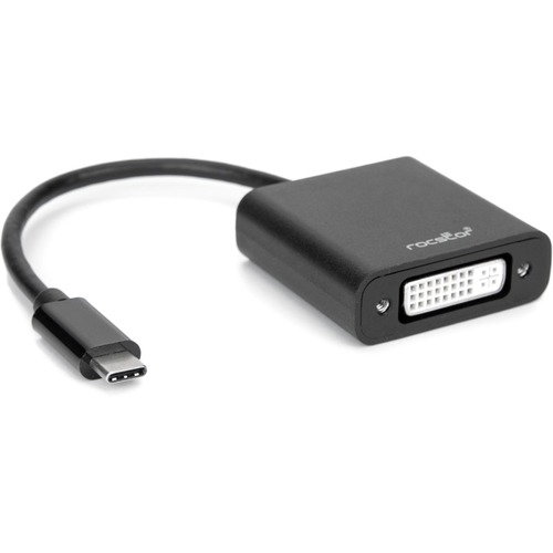 Rocstor Premium USB-C to DVI Adapter M/F- 6" - USB Type-C to DVI Converter adapter for MacBook®, Macbook Pro®, ChromeBook® or any other USB Type C devices connecting to Displayport. Use for Monitor, Projector, and Digital Display - 1 Pack - 1 