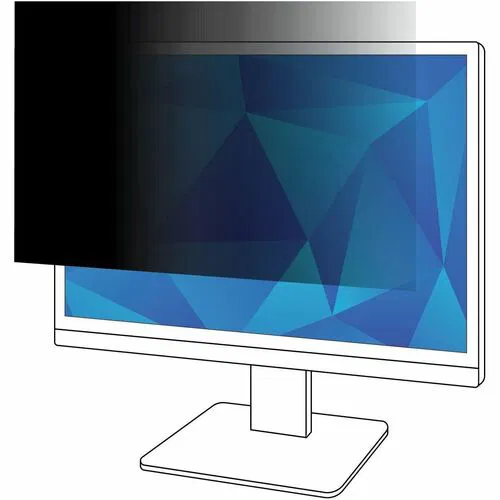 3M PF185W9B Privacy Screen Filter, 18.5" Widescreen Monitor, 16 9 Landscape, Matte Black, Anti-Glare, Blue Light Reduction