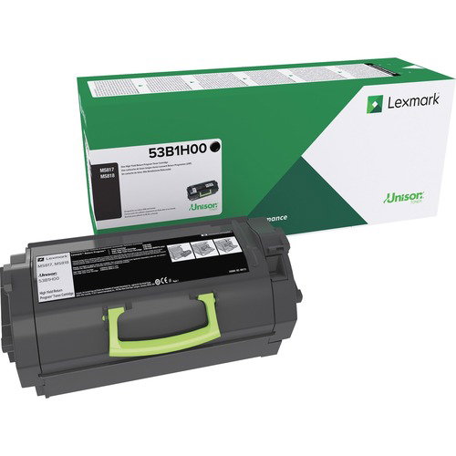 Lexmark (53B1H00) Laser Toner Cartridge, Unison, Original, High Yield, 25,000 Page Yield, for MS817, MS817n, MS818