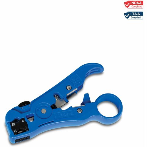 TRENDnet Universal Stripping and Cutting Tool, RG59/6/11/7, UTP, STP, CAT5, 4P/6P/8P, Flat & Round Cables, Adjustable Blade Depth, TC-CT70 - Universal Stripping Tool
