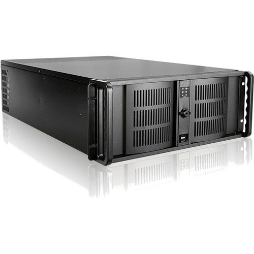iStarUSA 4U High Performance Rackmount Chassis with 550W Redundant Power Supply - Rack-mountable - Black - Aluminum Alloy, SECC, Zinc-coated Steel - 4U - 9 x Bay - 550 W - Power Supply Installed - EATX, ATX, Micro ATX Motherboard Supported - 5 x Fan(s) Su
