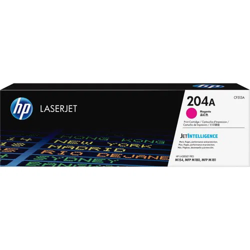 HP 204A (CF513A) Toner Cartridge, Magenta, 900 Page Yield, for HP Color LaserJet Pro MFP M180/M154 Series