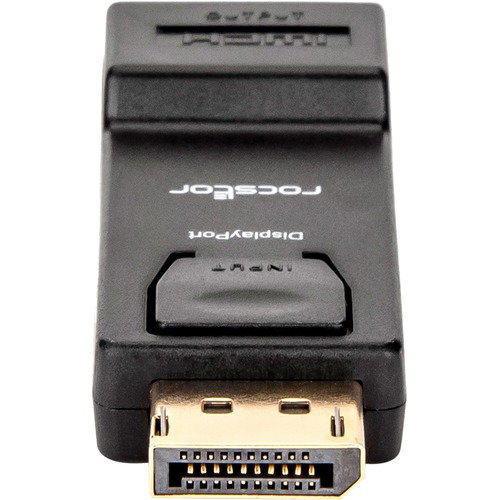 Rocstor Premium DisplayPort to HDMI Video Adapter Converter - M/F - 1 x HDMI Female - 1 x DisplayPort Male - Gold Platted Connectors - Black - ADAPTER CONVERTER Male/Female - DisplayPort/HDMI A/V Cable for Audio/Video Device, HDTV - First End: 1 x Display