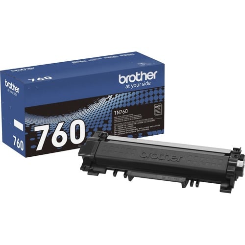 Brother (TN-760) Toner Cartridge, Black, 3,000 Page Yield, Laser, for DCP-L2550DW/HL-L2350DW/HL-L2370DW/MFC-L2750DW