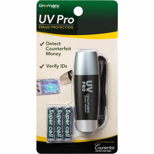 Dri Mark, Currency Verification System, UV Pro, Handheld Ultraviolet Detector, Gray Silver, for IDs, Passports, Credit Cards