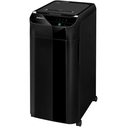 Fellowes Paper Shredder, AutoMax, 350-Sheet Auto Feed, Cross-Cut P-4, 18 Gal Bin, 45-Min Run Time, Black