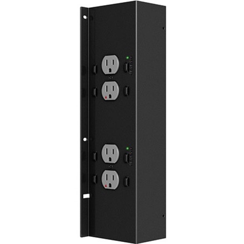 Chief Proximity Plug In-Wall Four Outlet Power Kit - Black - 4 x NEMA 5-15R - 15 A