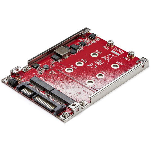 StarTech.com Dual-Slot M.2 to SATA Adapter - M.2 SATA Adapter for 2.5" Drive Bay - M.2 Adapter - M.2 SSD Adapter - M.2 NGFF SSD Adapter - RAID - Create high-performance storage with RAID by installing two M.2 SATA SSDs into a 2.5" SATA interface - M.2 Dri