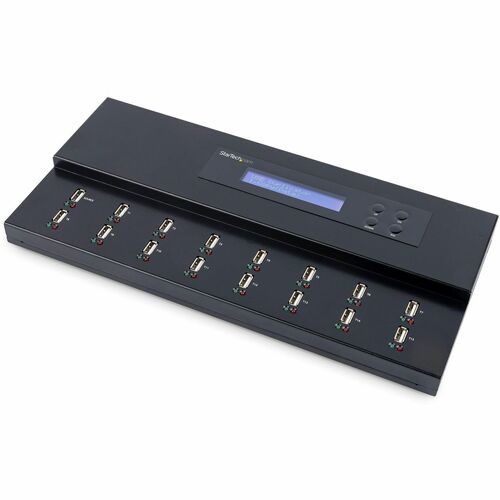 Startech.com Standalone 1 to 15 USB Thumb Drive Duplicator/Eraser, Multiple USB Flash Drive Copier/Cloner, Sector-by-Sector Copy, Sanitizer - 1 to 15 Standalone USB Flash Drive Duplicator and Eraser; Supports USB 3.0/2.0 Flash Drives; Up to 1.5 GB/min Sys