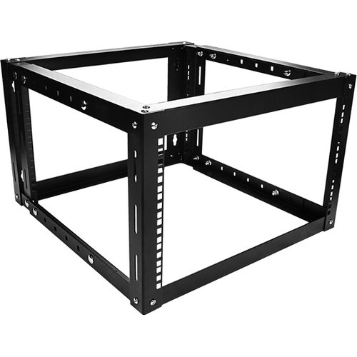 Claytek 6U 800mm Adjustable Wallmount Server Cabinet with 2U Supporting Tray - For Server - 6U Rack Height31.50" Rack Depth - Wall Mountable - Black - SPCC, Steel - 145 lb Maximum Weight Capacity