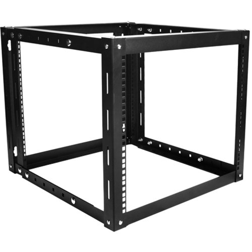 Claytek 9U 800mm Adjustable Wallmount Server Cabinet with 1U 24-port Cat6 Patch Panel - For Server - 9U Rack Height31.50" Rack Depth - Wall Mountable - Black - SPCC, Steel - 145 lb Maximum Weight Capacity