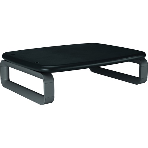 Kensington Monitor Stand, Desktop, SmartFit, Height-Adjustable, 80 lb Capacity, 16.2" x 2.2" x 12.7", Black, for up to 24" Monitors