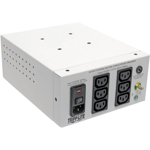 Tripp Lite Isolator Series Dual-Voltage 115/230V 600W 60601-1 Medical-Grade - 600 VA - 120 V AC, 230 V AC Input - 115 V AC, 230 V AC Output