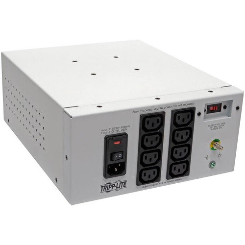 Tripp Lite Isolation Transformer Hospital Dual-Voltage 115/230V 1000W 8 C13 - 1000 VA - 120 V AC, 230 V AC Input - 115 V AC, 230 V AC Output